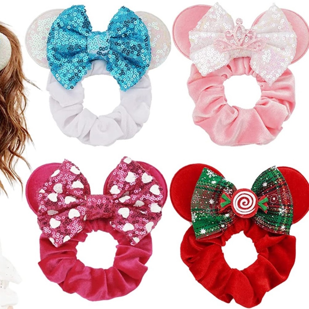 4pc Disney Minnie Ears Hair Bands